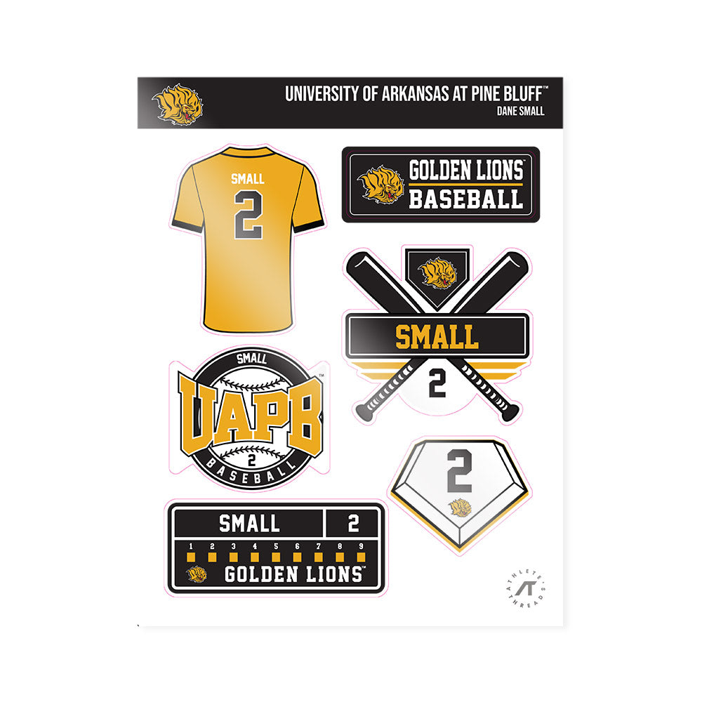 UAPB - NCAA Baseball : Dane Small - Sticker Sheet-0