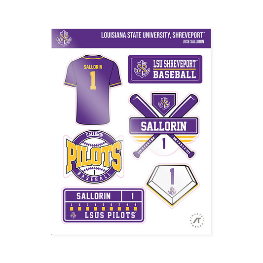 LSUS - NCAA Baseball : Jose Sallorin - Sticker Sheet-0
