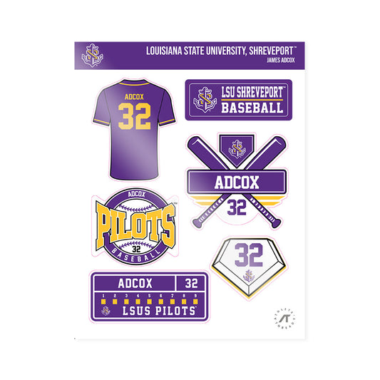 LSUS - NCAA Baseball : James Adcox - Sticker Sheet-0
