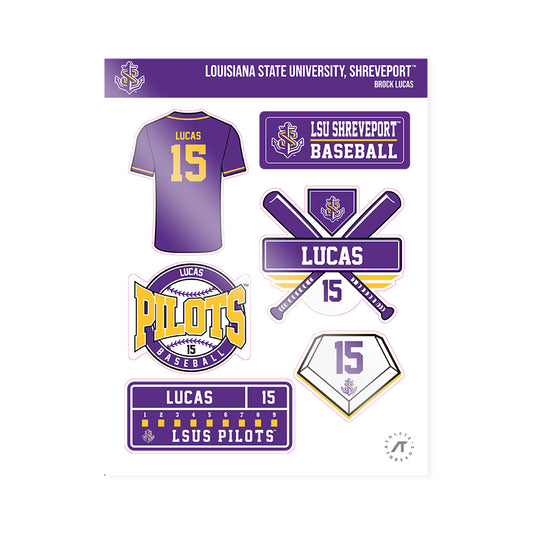 LSUS - NCAA Baseball : Brock Lucas - Sticker Sheet-0