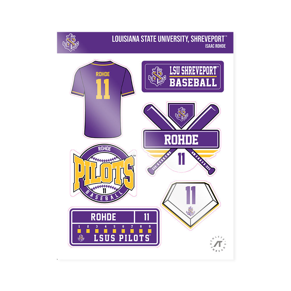 LSUS - NCAA Baseball : Isaac Rohde - Sticker Sheet-0