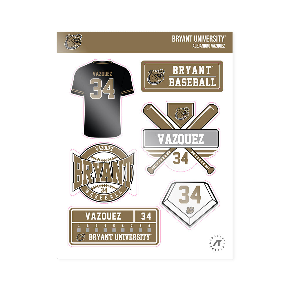 Bryant - NCAA Baseball : Alejandro Vazquez - Sticker Sheet-0