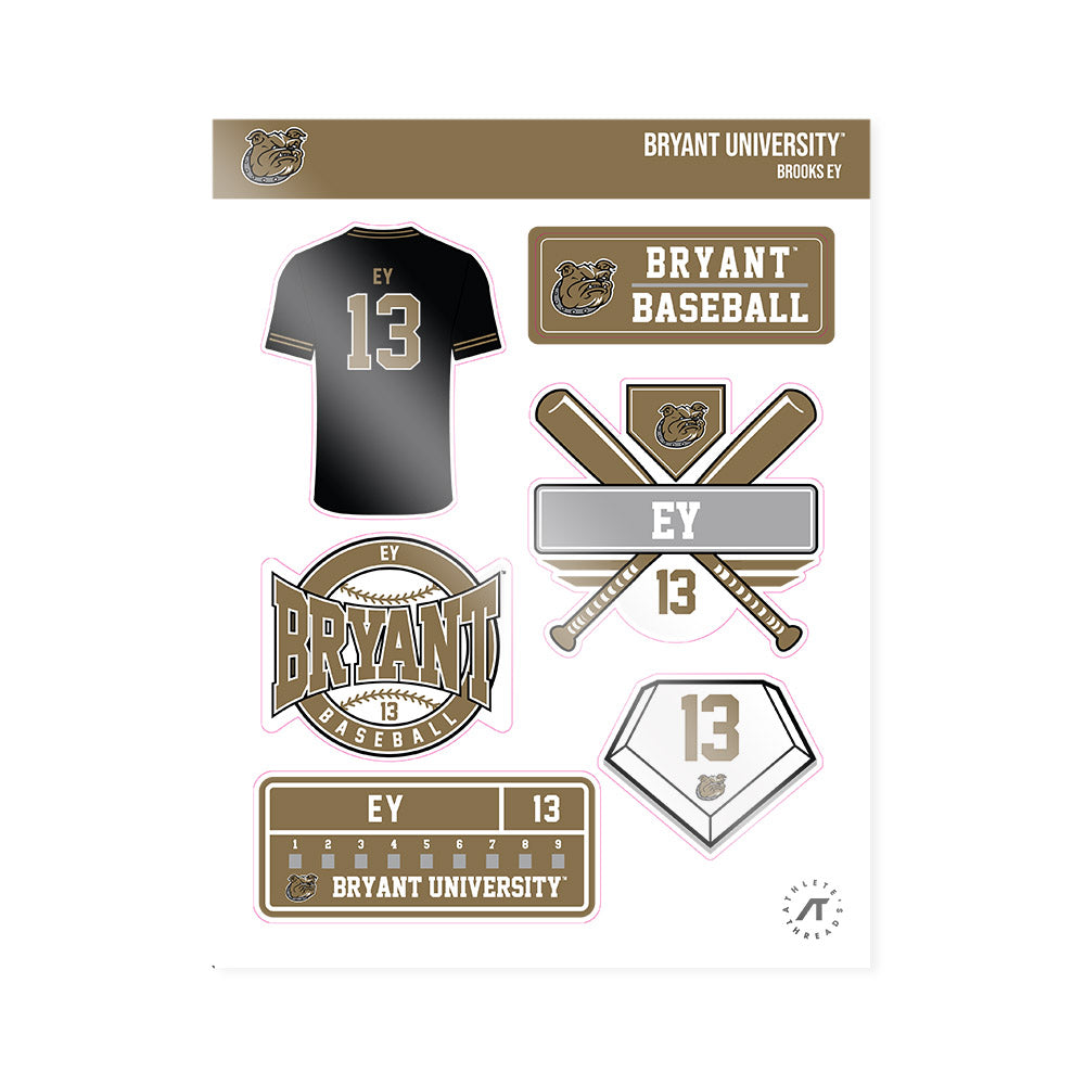 Bryant - NCAA Baseball : Brooks Ey - Sticker Sheet-0