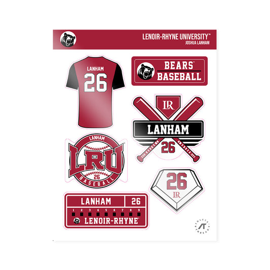 Lenoir Rhyne - NCAA Baseball : Joshua Lanham - Sticker Sheet-0