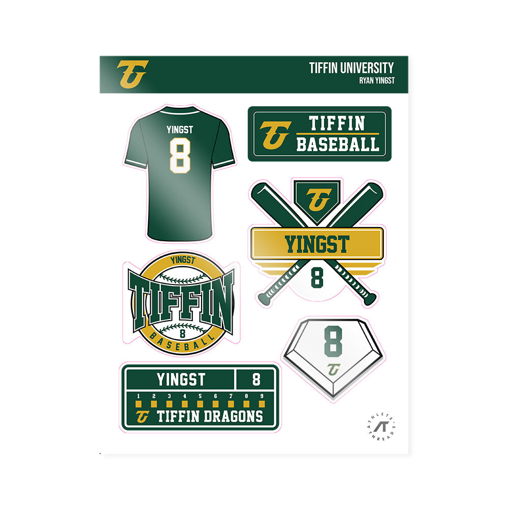 Tiffin - NCAA Baseball : Ryan Yingst - Sticker Sheet-0