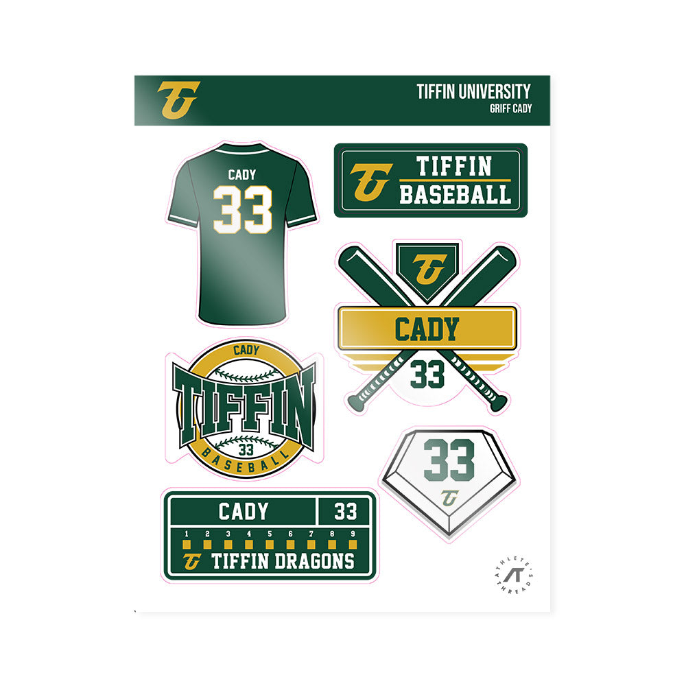 Tiffin - NCAA Baseball : Griff Cady - Sticker Sheet-0