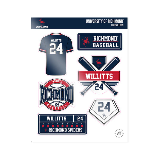 Richmond - NCAA Baseball : Josh Willitts - Sticker Sheet-0