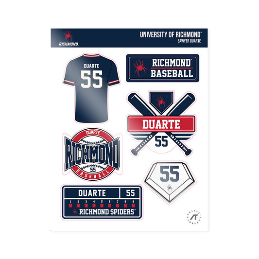 Richmond - NCAA Baseball : Sawyer Duarte - Sticker Sheet-0