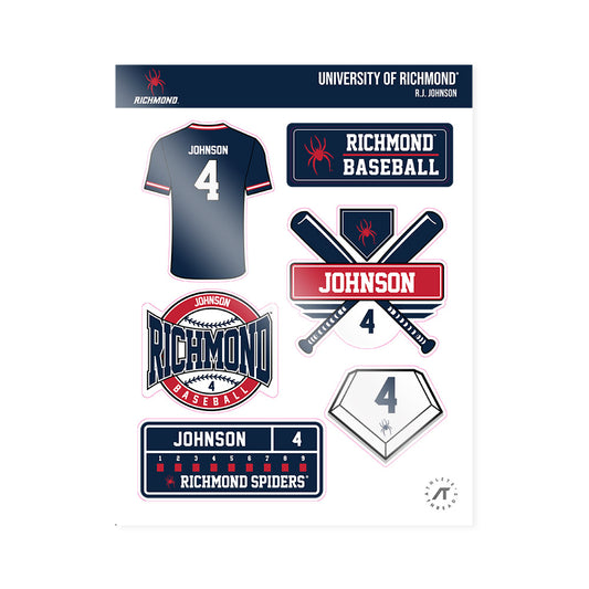 Richmond - NCAA Baseball : R.J. Johnson - Sticker Sheet-0