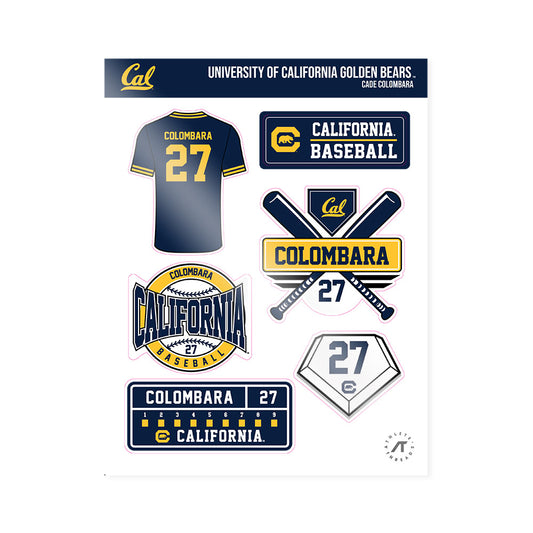 UC Berkeley - NCAA Baseball : Cade Colombara - Sticker Sheet-0