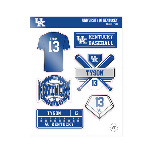 Kentucky - NCAA Baseball : Tagger Tyson - Sticker Sheet-0