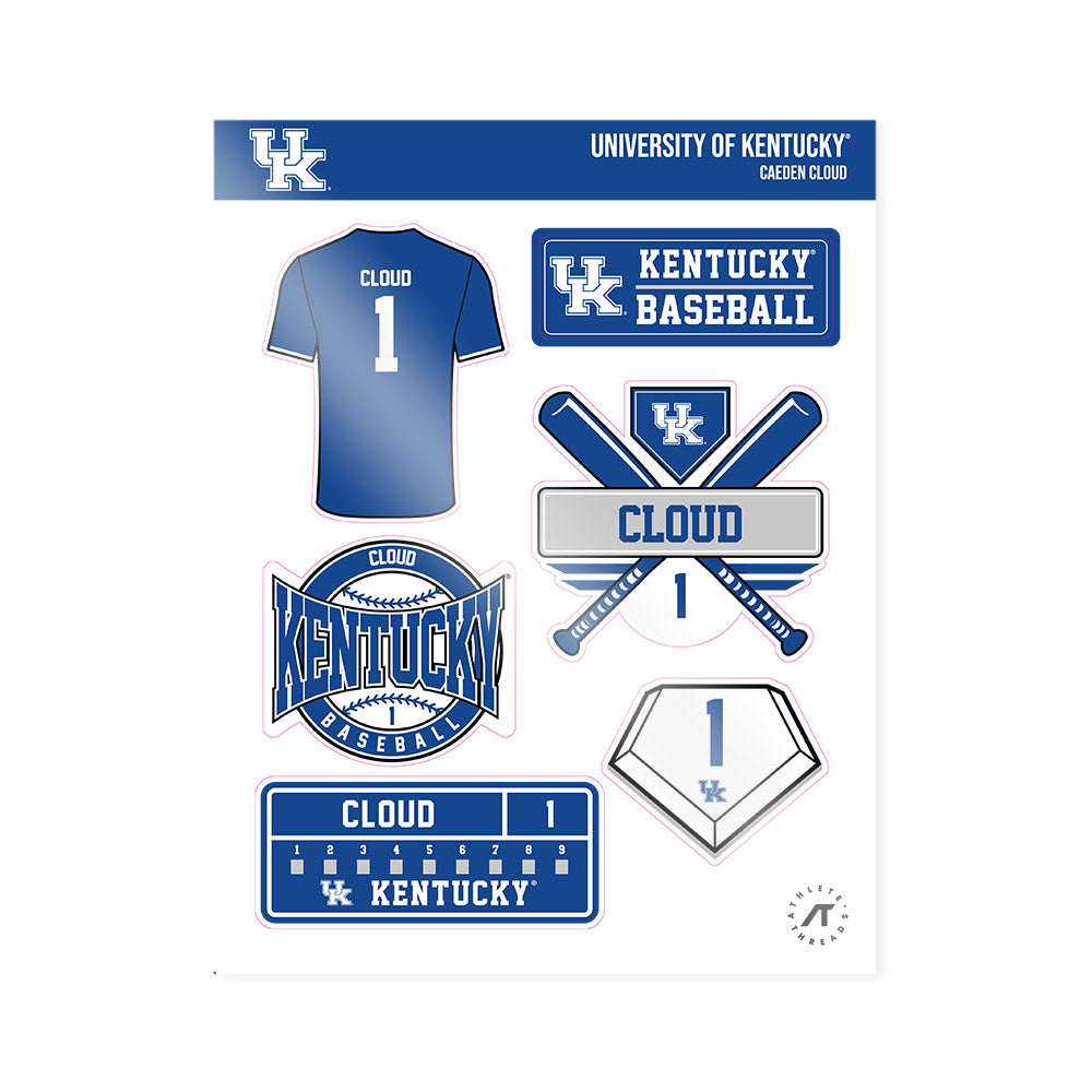 Kentucky - NCAA Baseball : Caeden Cloud - Sticker Sheet-0