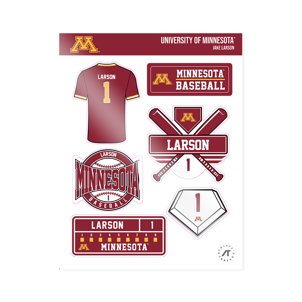 Minnesota - NCAA Baseball : Jake Larson - Sticker Sheet-0