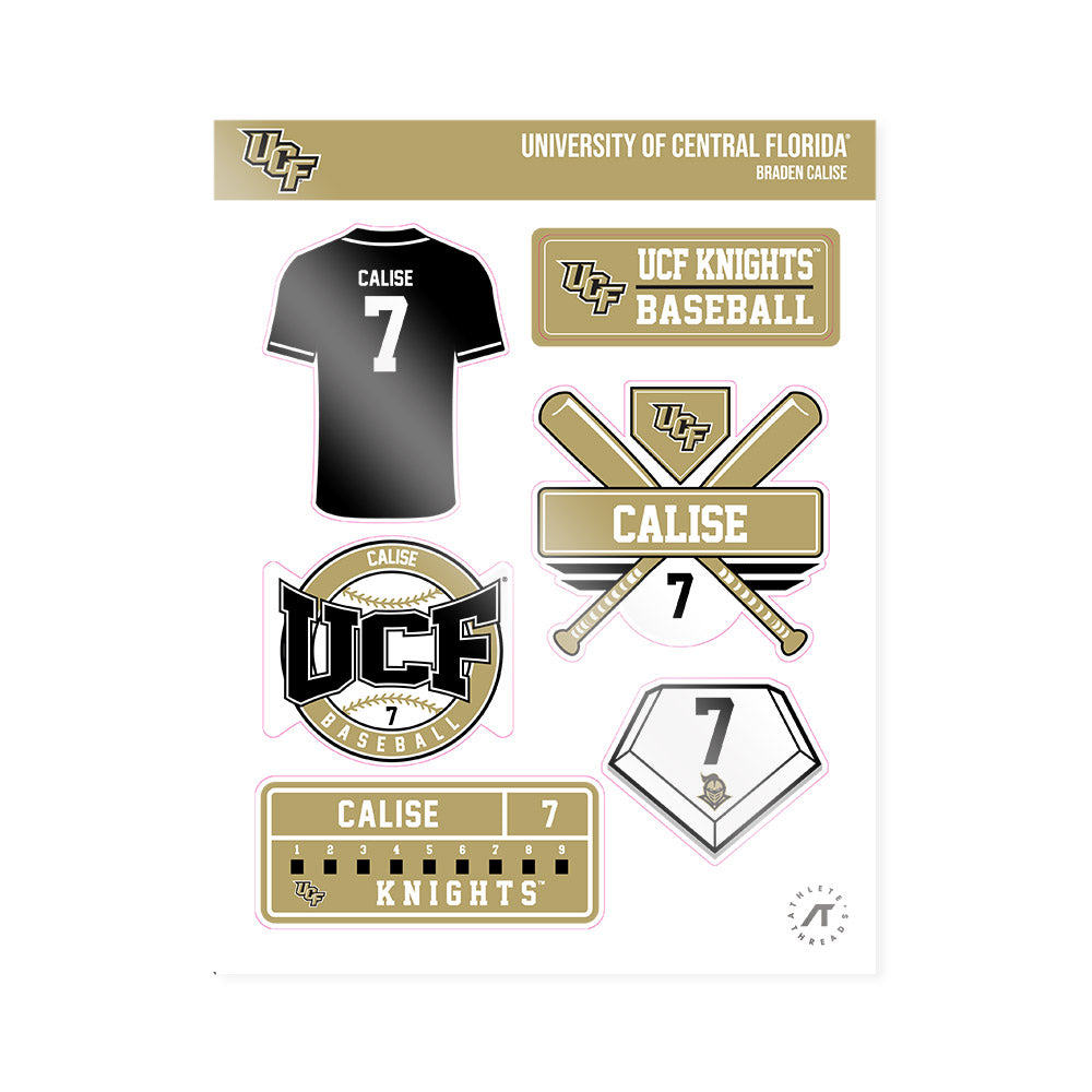 Central Florida - NCAA Baseball : Braden Calise - Sticker Sheet-0