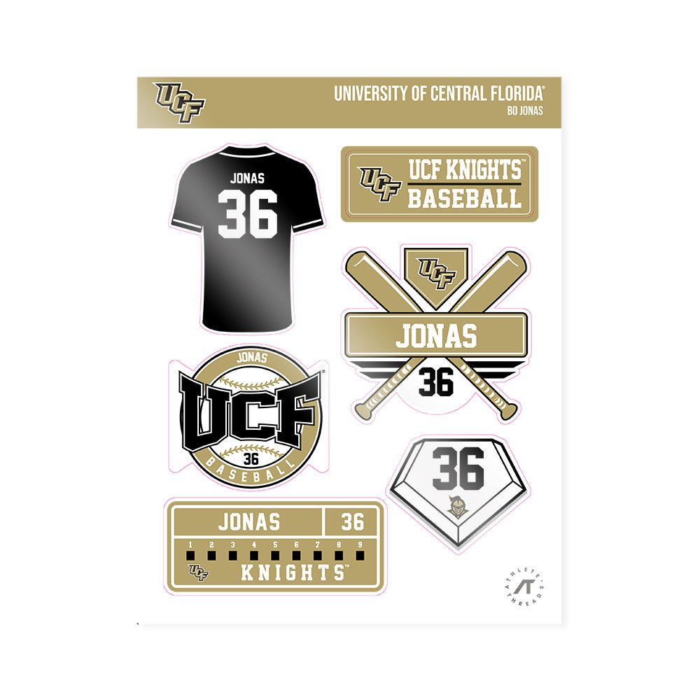 Central Florida - NCAA Baseball : Bo Jonas - Sticker Sheet-0
