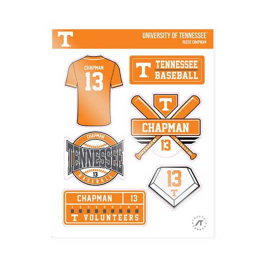 Tennessee - NCAA Baseball : Reese Chapman - Sticker Sheet-0