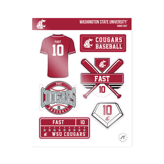 WSU - NCAA Baseball : Taber Fast - Sticker Sheet-0