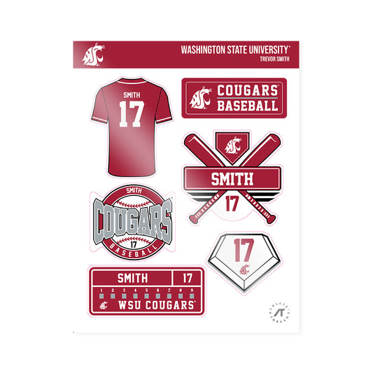 WSU - NCAA Baseball : Trevor Smith - Sticker Sheet-0