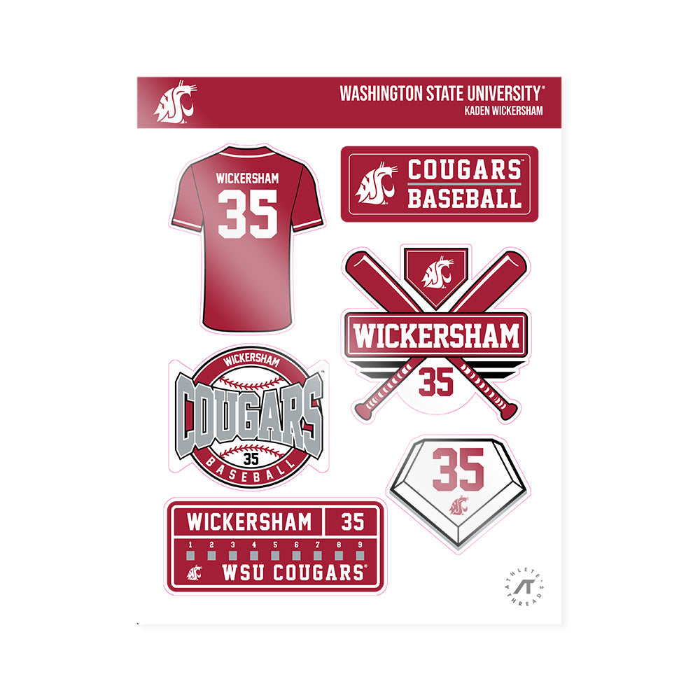 WSU - NCAA Baseball : Kaden Wickersham - Sticker Sheet-0