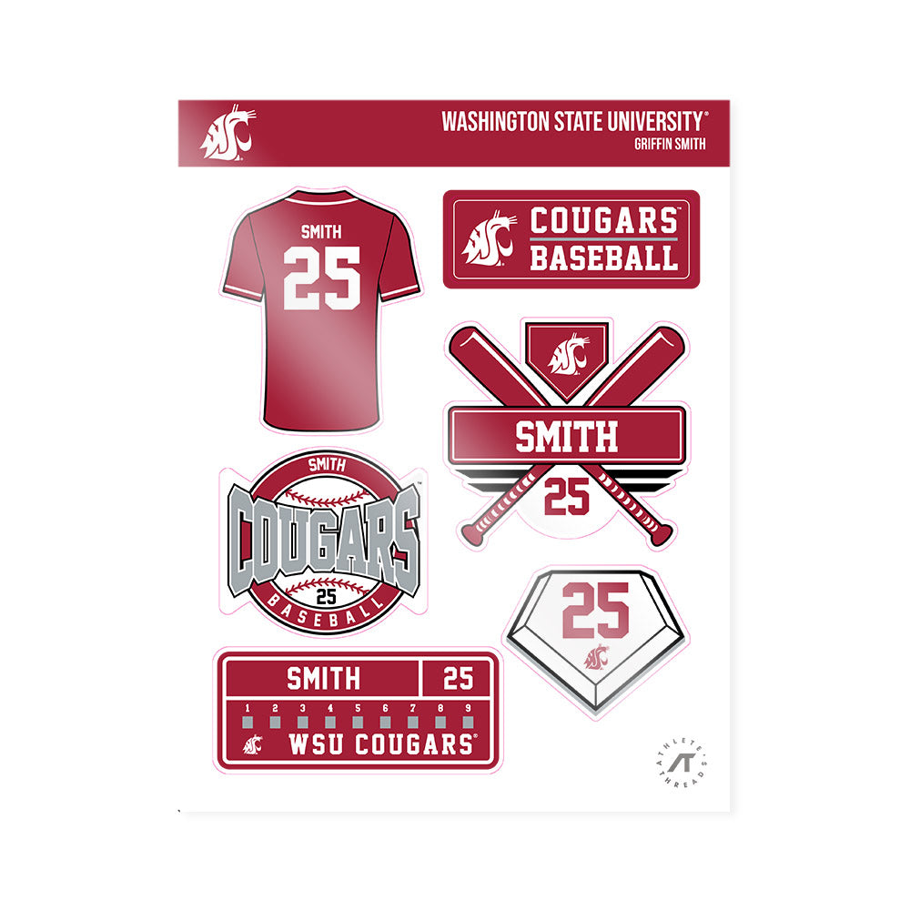 WSU - NCAA Baseball : Griffin Smith - Sticker Sheet-0