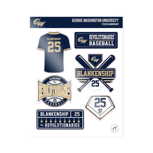 GWU - NCAA Baseball : Tyler Blankenship - Sticker Sheet-0