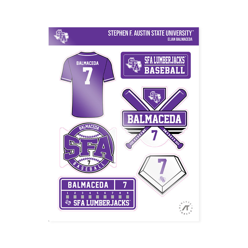 SFA - NCAA Baseball : Elian Balmaceda - Sticker Sheet-0