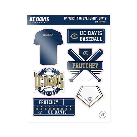 UC Davis - NCAA Baseball : Ned Frutchey - Sticker Sheet-0