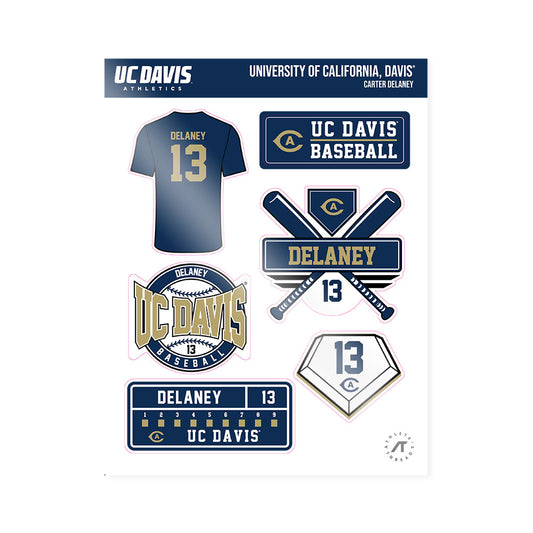 UC Davis - NCAA Baseball : Carter Delaney - Sticker Sheet-0