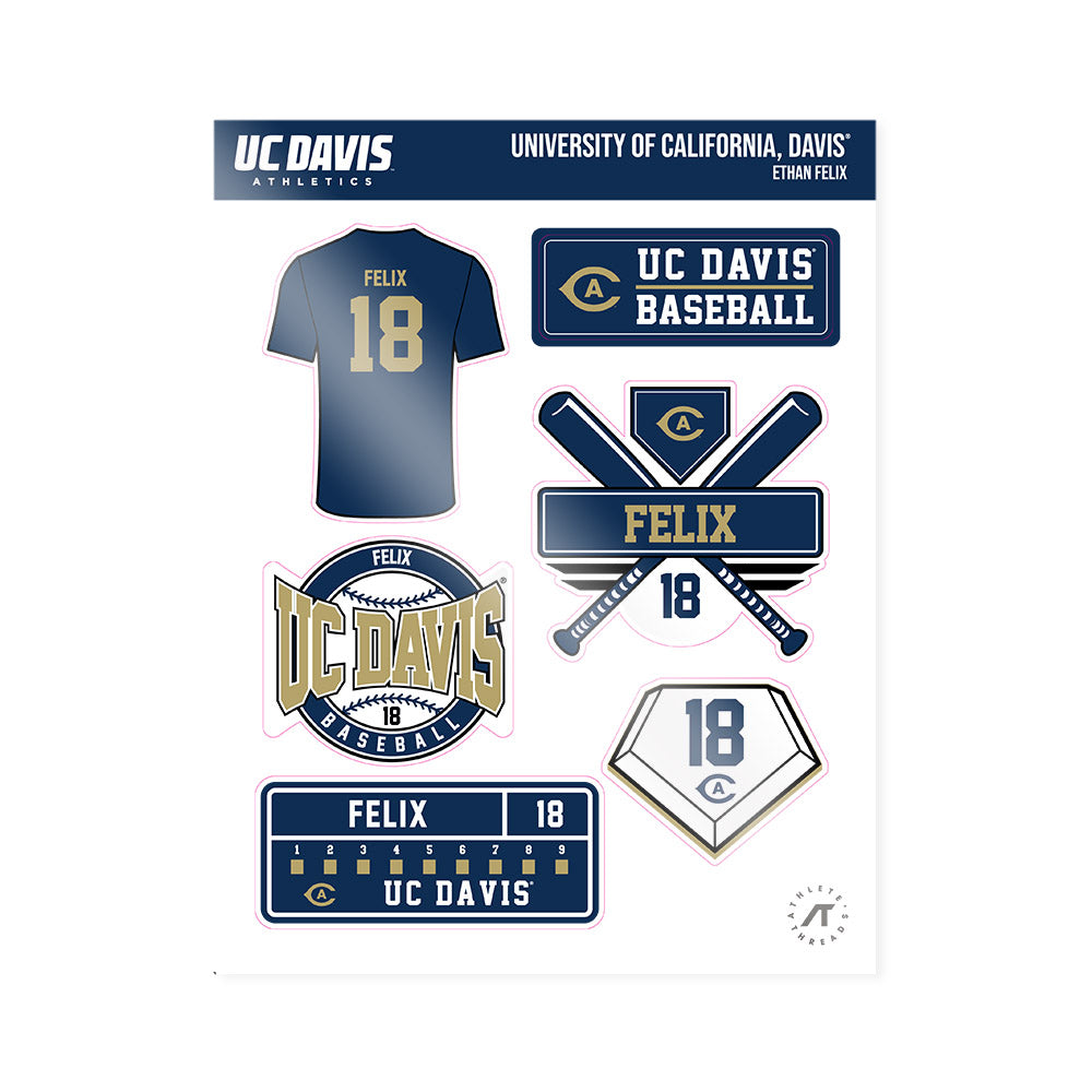 UC Davis - NCAA Baseball : Ethan Felix - Sticker Sheet-0