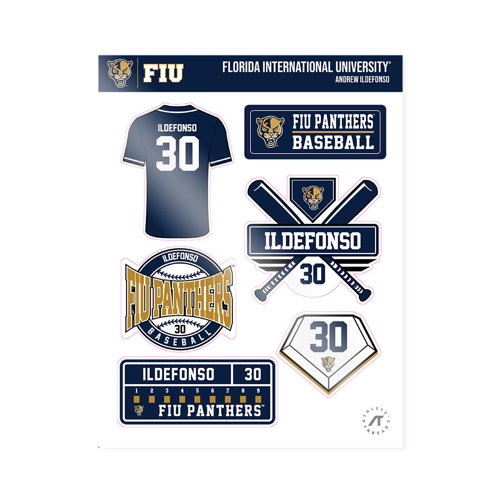 FIU - NCAA Baseball : Andrew Ildefonso - Sticker Sheet-0