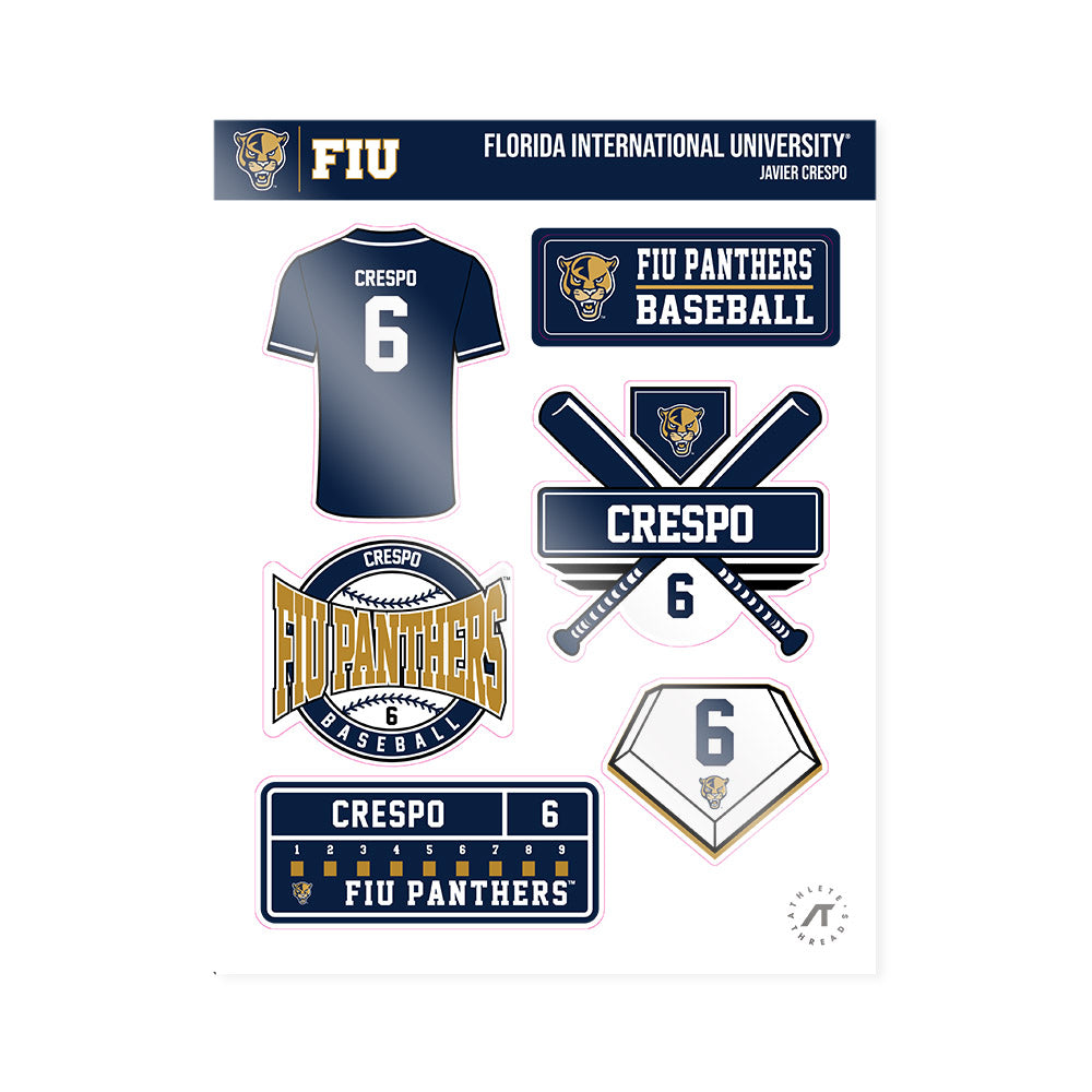 FIU - NCAA Baseball : Javier Crespo - Sticker Sheet-0