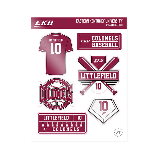 EKU - NCAA Baseball : Dylan Littlefield - Sticker Sheet-0