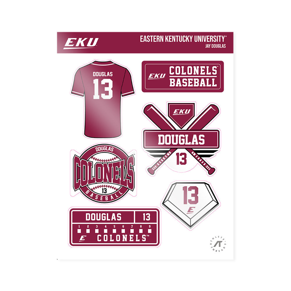 EKU - NCAA Baseball : Jay Douglas - Sticker Sheet-0