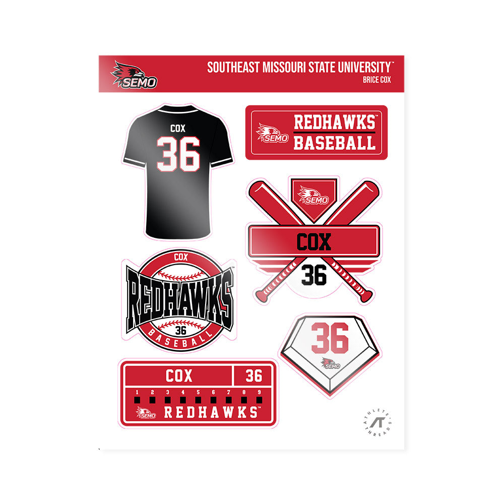 SEMO - NCAA Baseball : Brice Cox - Sticker Sheet-0