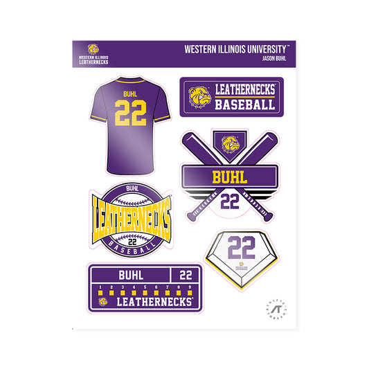 WIU - NCAA Baseball : Jason Buhl - Sticker Sheet-0