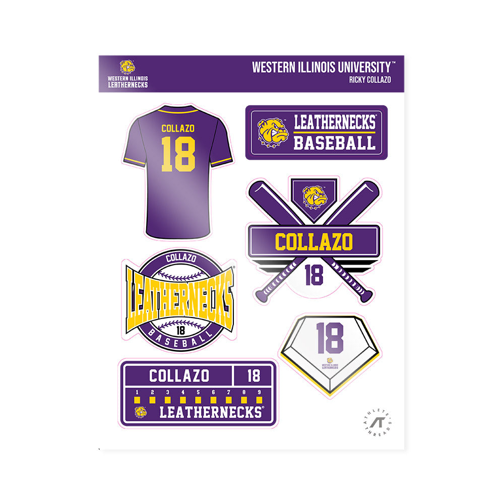 WIU - NCAA Baseball : Ricky Collazo - Sticker Sheet-0