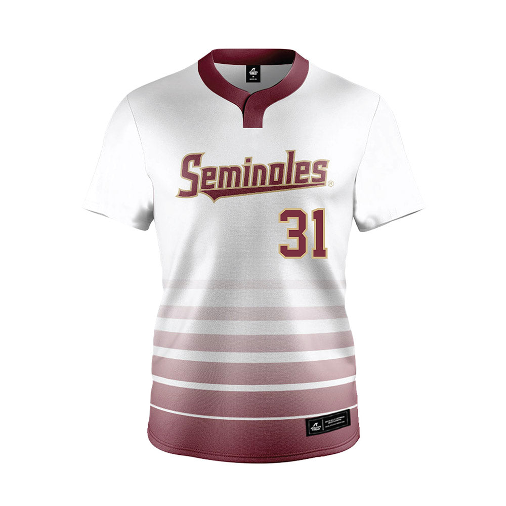 FSU - NCAA Softball : Makenna Reid - White Jersey-0