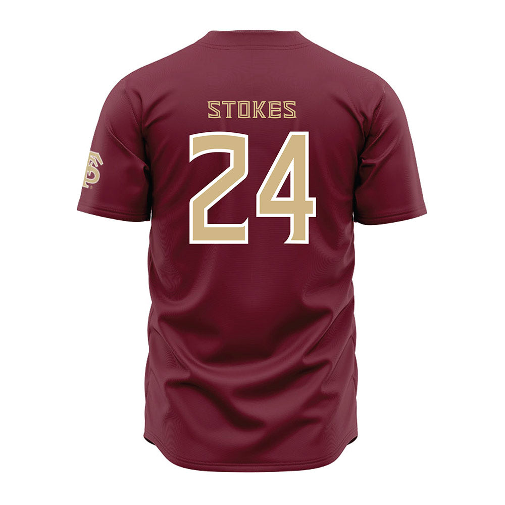 FSU - NCAA Baseball : Cole Stokes - Garnet Jersey-1