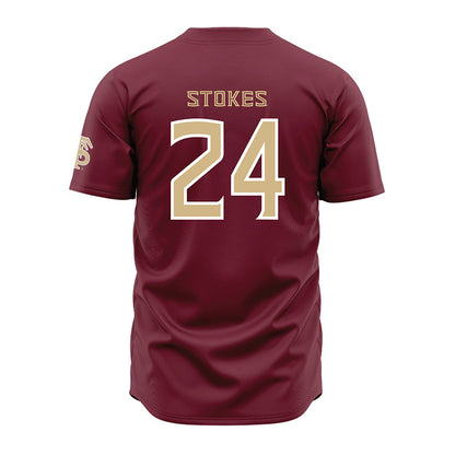 FSU - NCAA Baseball : Cole Stokes - Garnet Jersey-1