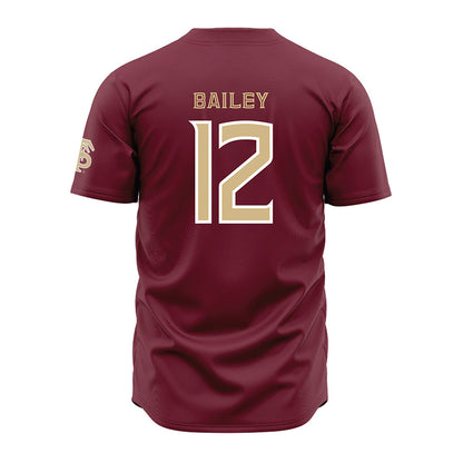 FSU - NCAA Baseball : Myles Bailey - Garnet Jersey-1