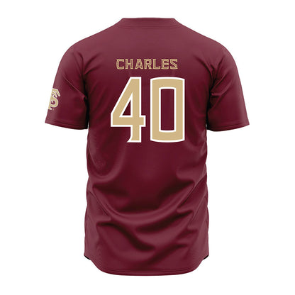 FSU - NCAA Baseball : Joe Charles - Garnet Jersey-1