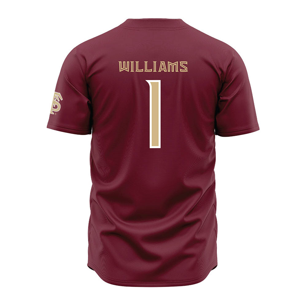 FSU - NCAA Baseball : Chase Williams - Garnet Jersey-1