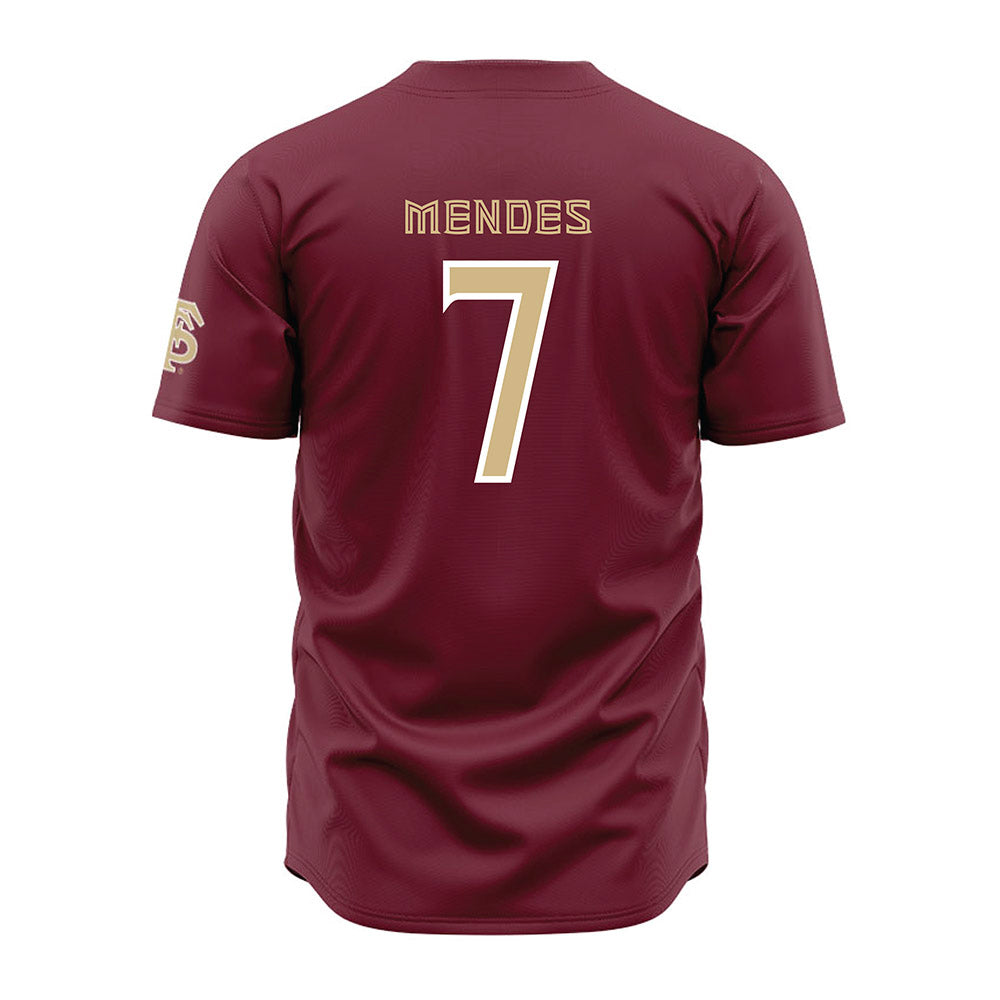 FSU - NCAA Baseball : Wes Mendes - Garnet Jersey-1