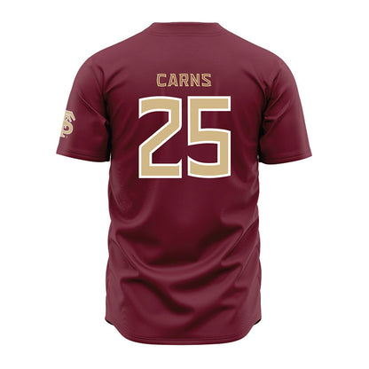 FSU - NCAA Baseball : Hunter Carns - Garnet Jersey-1