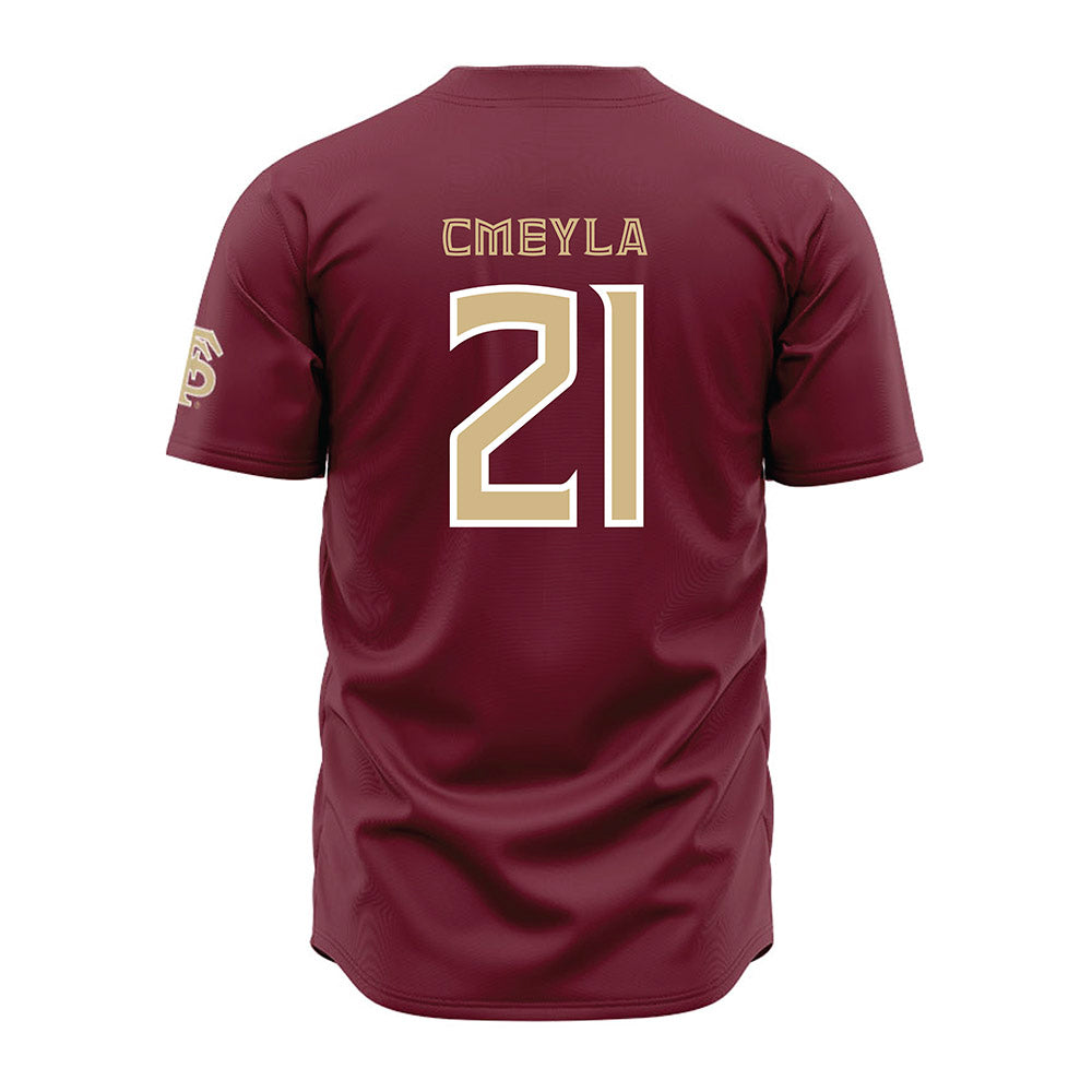 FSU - NCAA Baseball : Nathan Cmeyla - Garnet Jersey-1
