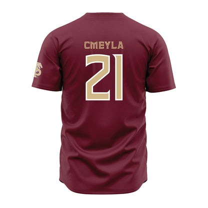 FSU - NCAA Baseball : Nathan Cmeyla - Garnet Jersey-1
