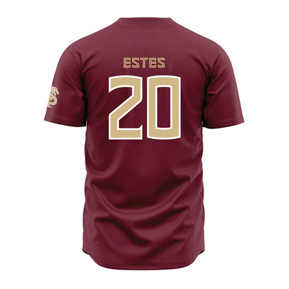 FSU - NCAA Baseball : Jace Estes - Garnet Jersey-1