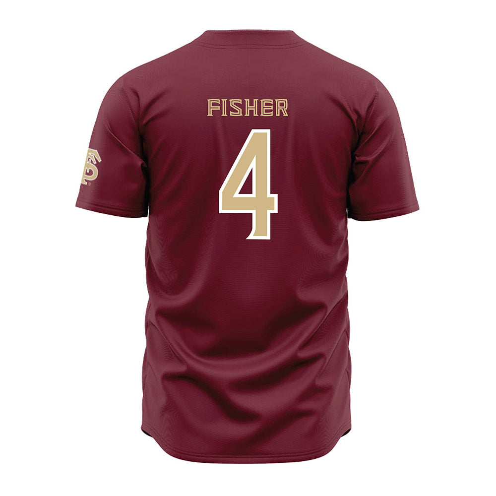 FSU - NCAA Baseball : Cal Fisher - Garnet Jersey-1