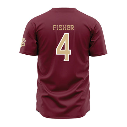 FSU - NCAA Baseball : Cal Fisher - Garnet Jersey-1