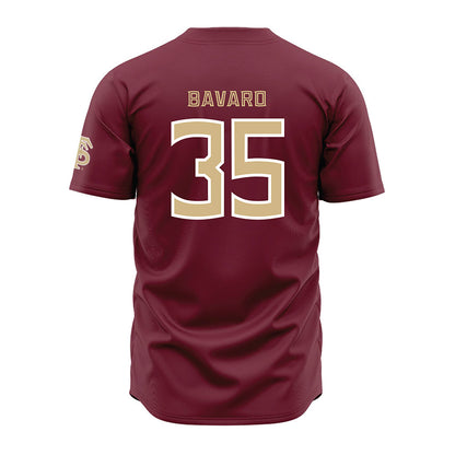 FSU - NCAA Baseball : Will Bavaro - Garnet Jersey-1